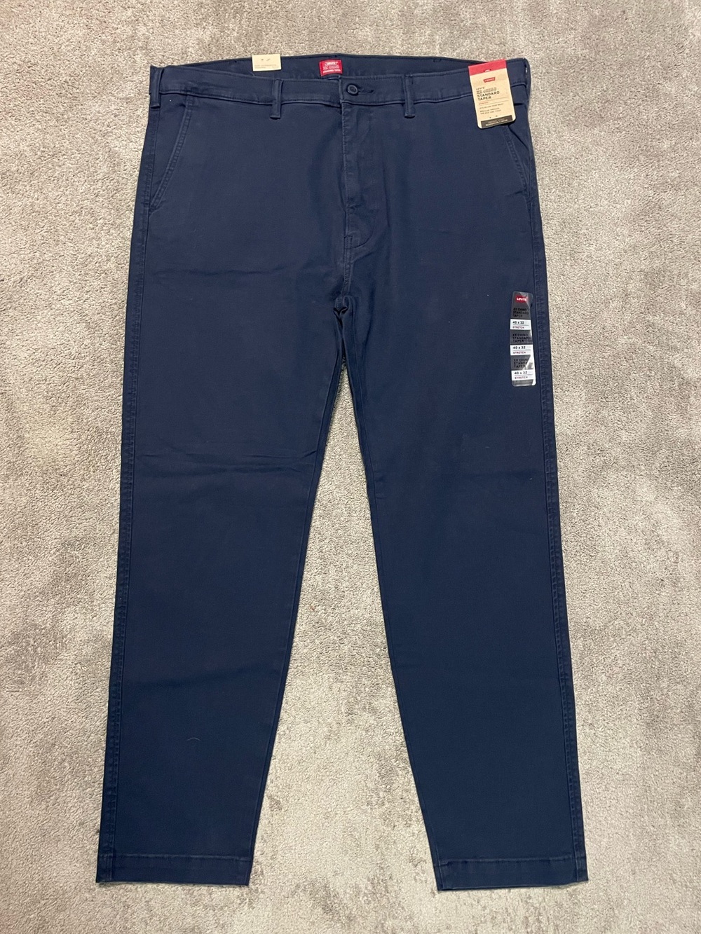 Levi’s XX Chino Pants Men’s 40x32 Navy Blue NWT Slim Taper Stretch Casual New